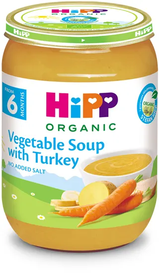 Supa od povrca sa curetin. Hipp 190g 6M+