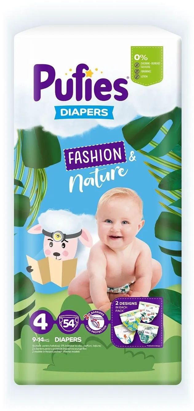PELENE PUFIES FASHION&NATURE MAXI 4 54KOM(9-14KG) PUFIES