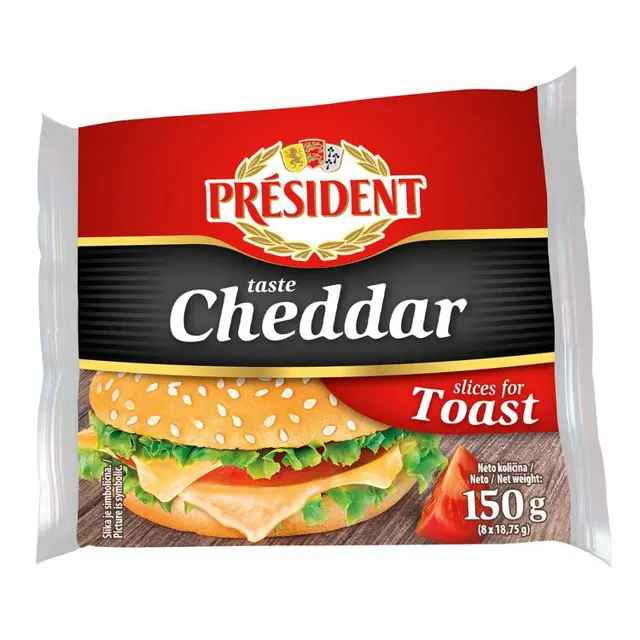 President Cheddar listici 150g President