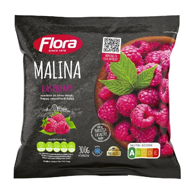 Smrznuta malina Flora 300g Flora