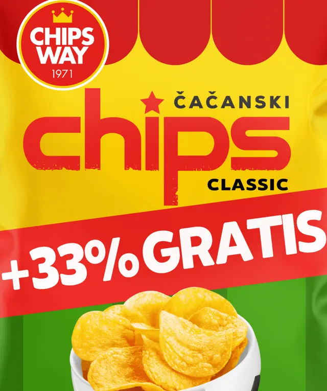 Cips Cacanski classic 150+50g gratis NELT - CHIPS WAY