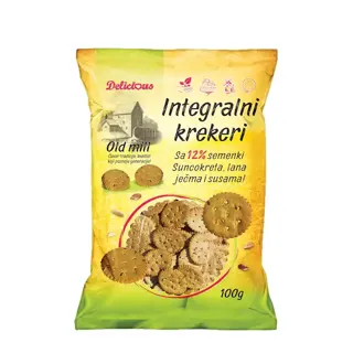 DELICIOUS INTEGRALNI KREKERI SA SEMENKAMA 100g