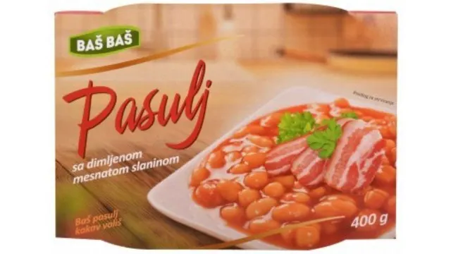 PASULJ SA DIMLJENOM SLANINOM BAŠ BAŠ 400G BAS BAS