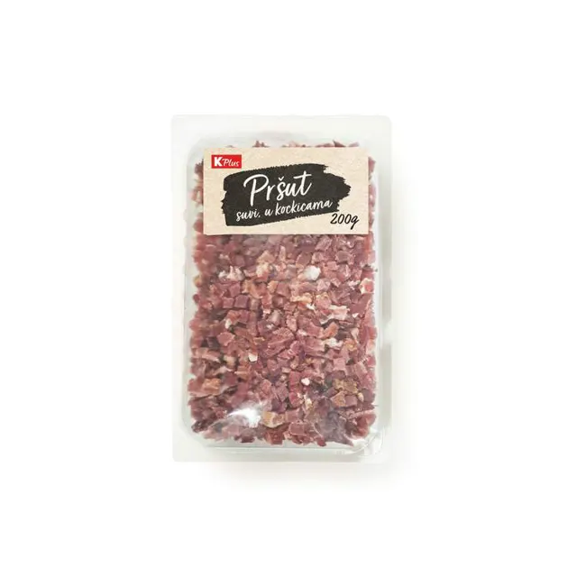 PRŠUT SUVI U KOCKICAMA 200G K PLUS K PLUS