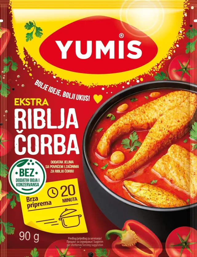 DODATAK JELIMA SA POVRCEM I ZACINIMA ZA RIBLJU CORBU 90gr YUMIS