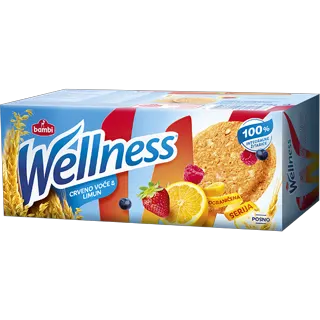WELLNESS INTEG.KEKS sa crvenim voćem i limunom 210G