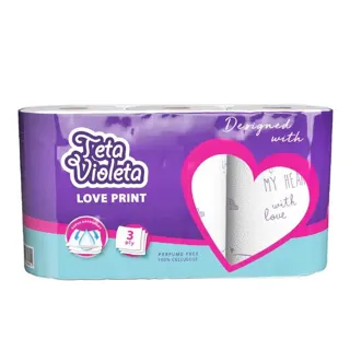 UBRUS KUHINJSKI LOVE 3/1 3SL TETA VIOLETA