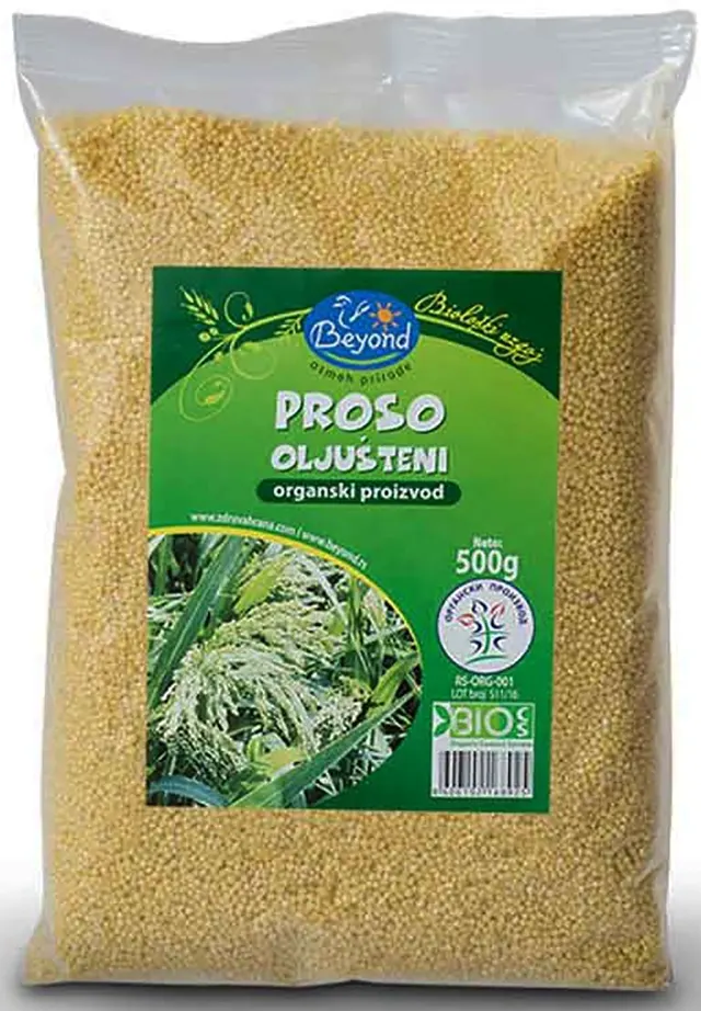PROSO OLJUŠTENI ORGANIC 500GR BEYOND BEYOND