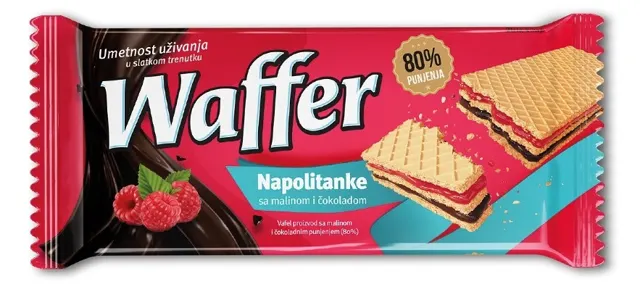 NAPOLITANKA MALINA COKO 170g MORAVKA WAFFER