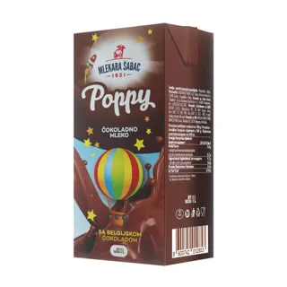Čokoladno mleko Poppy, 1l