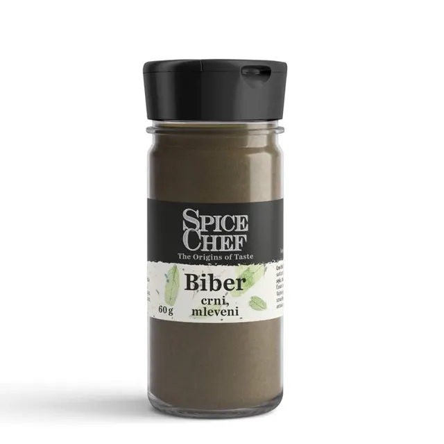 BIBER MLEVENI STAKLO 60G SPICE CHEF SPICE CHEF