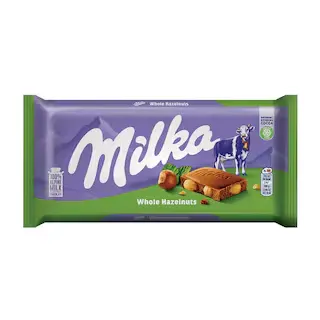 *MILKA WHOLE HAZELNUTS 100G
