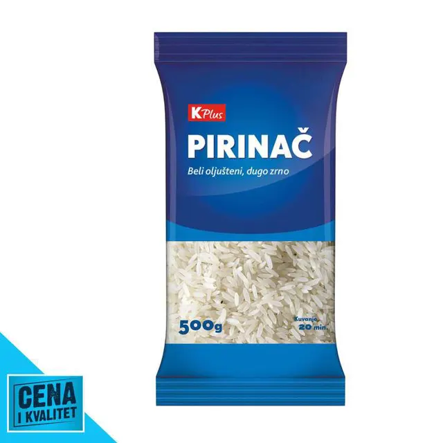 PIRINAČ K PLUS DUGO ZRNO 500G K PLUS