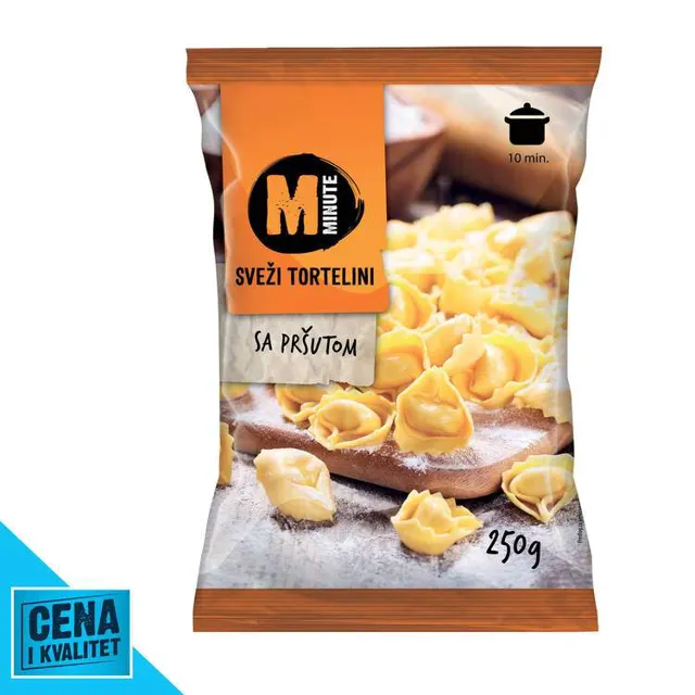 TORTELINI SA PRŠUTOM MINUTE 250G MINUTE
