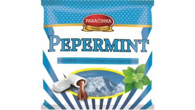 Bombone Pepermint sa kakao punjenjem 100g,Silbo Pepermint