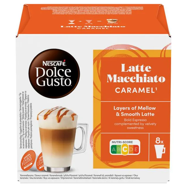 KAFA U KAPSULI NESCAFE DOLCE GUSTO LATTE MACCHIATO CARAMEL 16KOM 145.6GR NESTLE DOLCE GUSTO