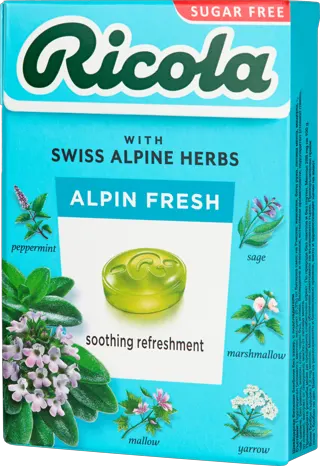 Bombone bez secera Ricola Alpin 40g
