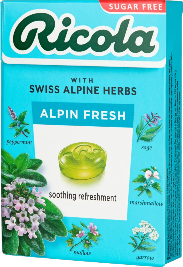 Bombone bez secera Ricola Alpin 40g Ricola