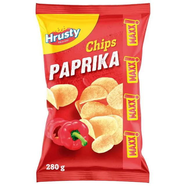 ČIPS MAXX PAPRIKA 280G HRUSTY HRUSTY