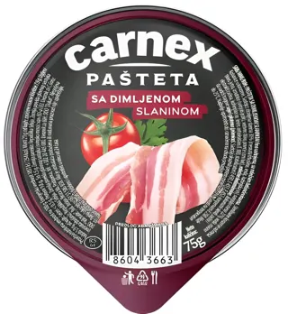 Pasteta sa dim. slaninom 75g #14 Carnex