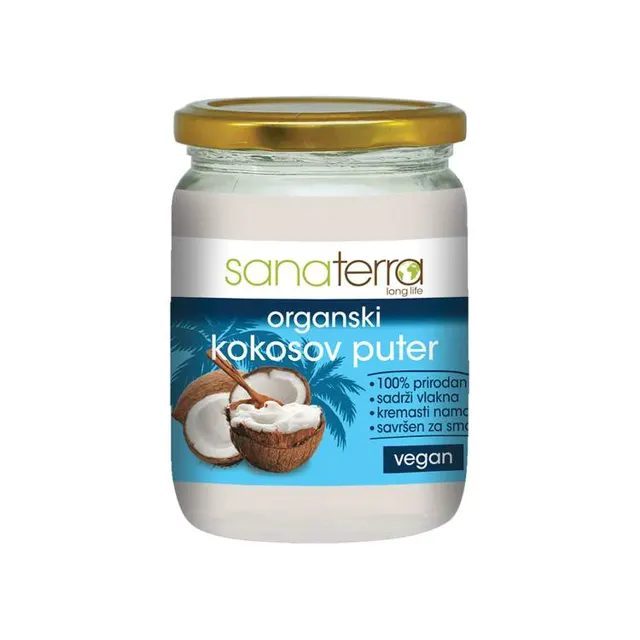 sanaterra organski kokosov puter 200ml Sanaterra