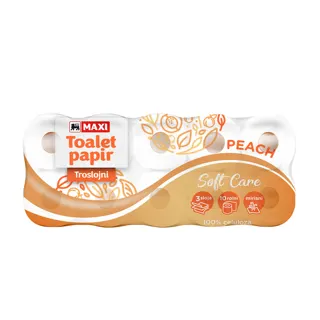 Toalet papir peach Maxi 3sl 10/1
