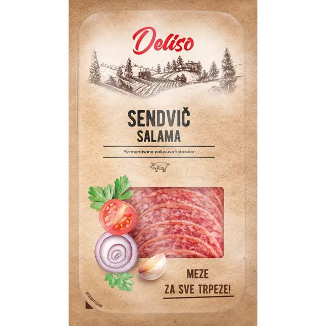 SALAMA SENDVIČ SLAJS 100G DELISO DELISO