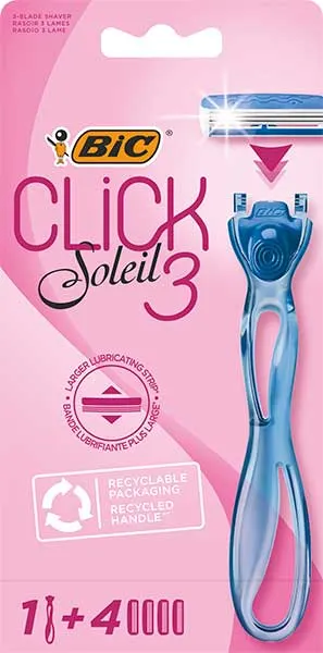 Brijac Click3 Soleil BIC rucica+4 dopune BIC