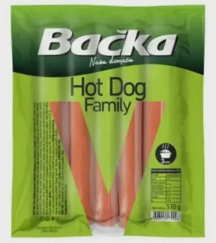 KOBASICA HOT DOG SVINJSKA BAČKA 510G BAČKA