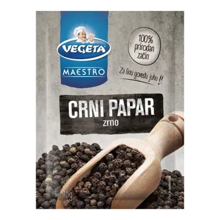 ZAČIN VEGETA MAESTRO CRNI BIBER ZRNO 15GR PODRAVKA