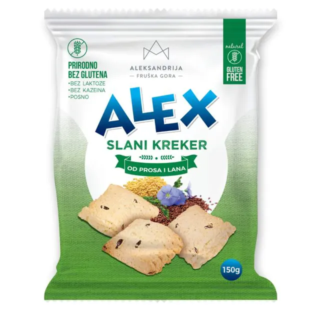 Aleksandrija bezgl.slani kreker 150g Aleksandrija