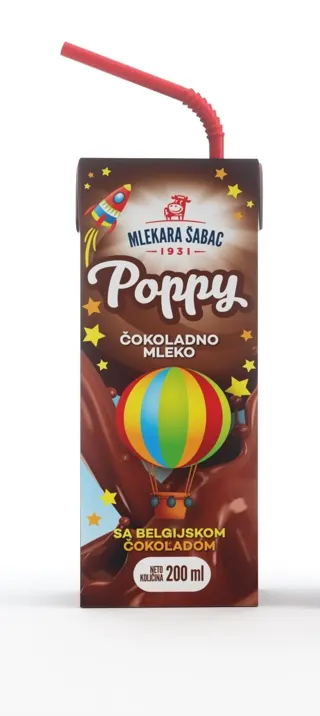 MLECNI NAPITAK POPPY COKOLADA 200ML MLEKARA SABAC