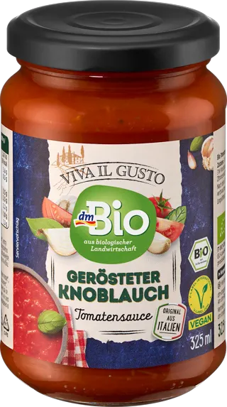 dmBio paradajz sos/ peč. bel. luk. 325ml