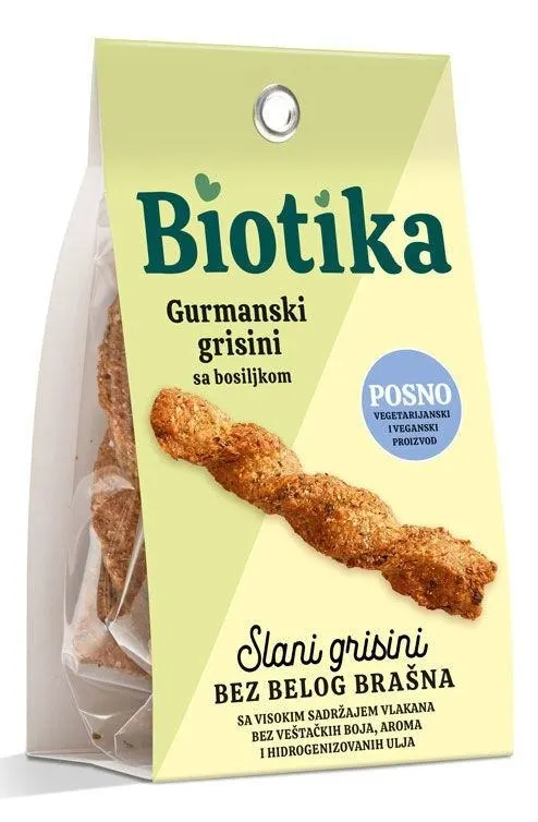 GRISINI GURMANSKI SA BOSILJKOM 100GR BIOTIKA BIOTIKA