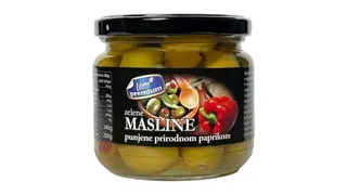MASLINE ZELENE PREMIUM SA PAPRIKOM 340gr