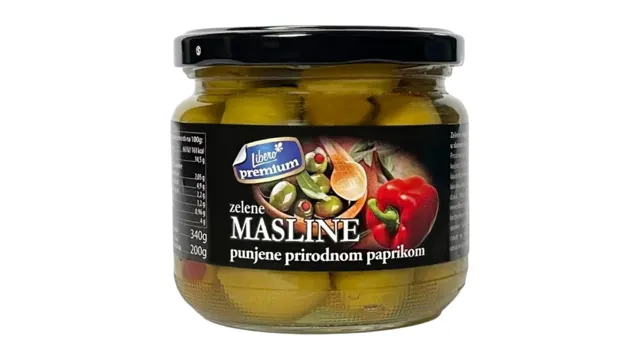 MASLINE ZELENE PREMIUM SA PAPRIKOM 340gr LIBERO TEAM