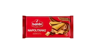 Napolitanke crna I bela cokol.Bambi 185g