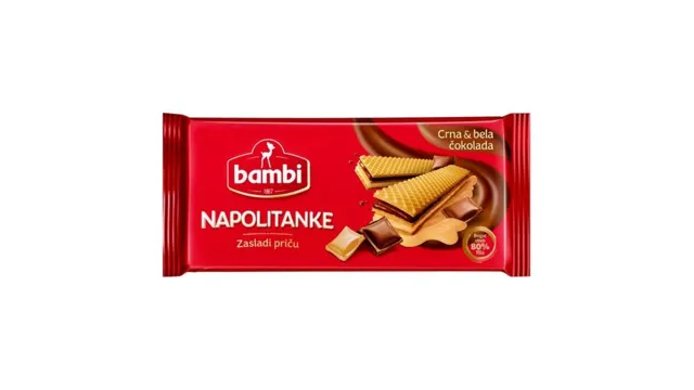 Napolitanke crna I bela cokol.Bambi 185g Bambi