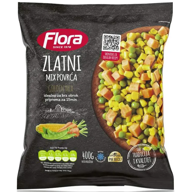 SMRZNUTO MESANO POVRCE ZA ZLATNI MIX 400G FLORA FLORA