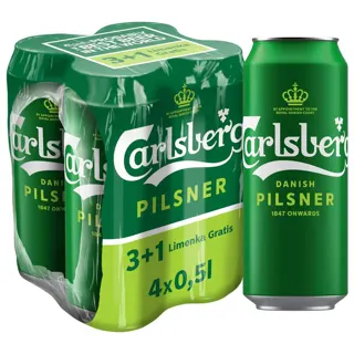 Pivo Carlsberg 0.5 can 3+1gratis