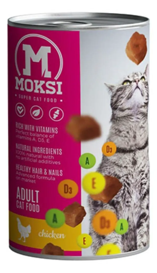 Konz.za macke ukus.piletine Moksi 415g Moksi