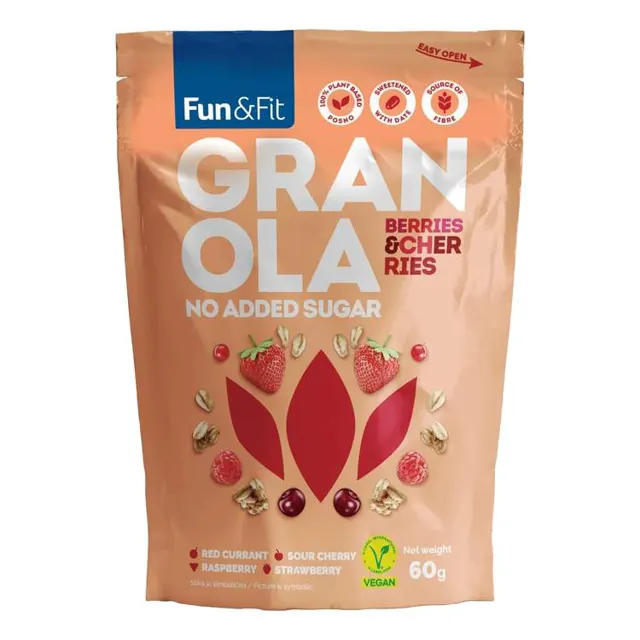 ŽITARICE GRANOLA CRVENO VOCE 60GR FUN&FIT FUN&FIT