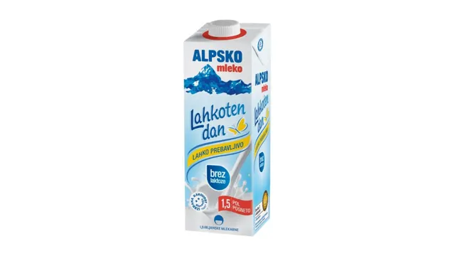Alpsko mleko bez laktoze 1l Dukat