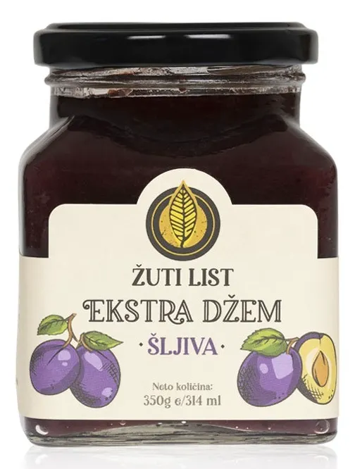 DŽEM OD ŠLJIVE EKSTRA 350GR ŽUTI LIST ŽUTI LIST