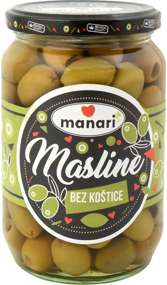Masline zelene bez kostice Manari 680g Manari