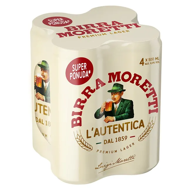 Pivo svetlo Birra Moretti lim 4x0.5l Birra Moretti