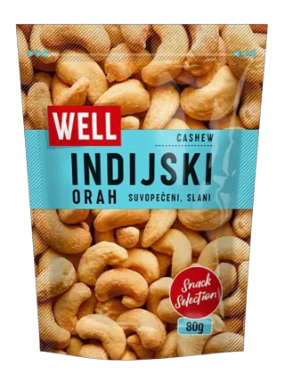 Well indijski orah peceni slani 80g #14 Tira