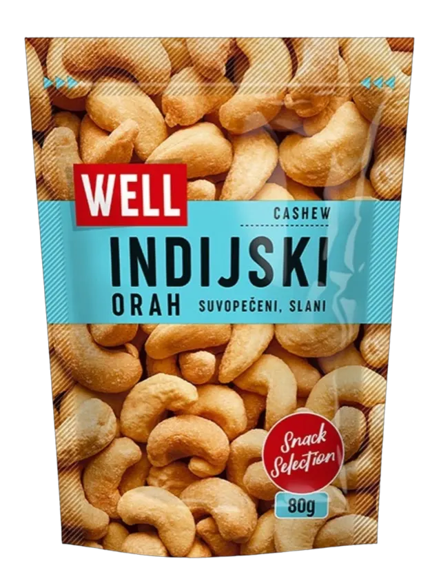 Well indijski orah peceni slani 80g #14 Tira WELL