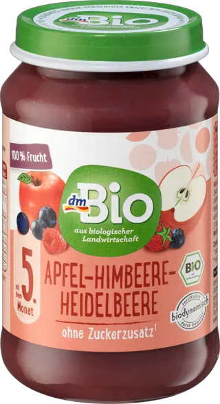 dmBio kašica jabuka, borovnica 5M+ 190g
