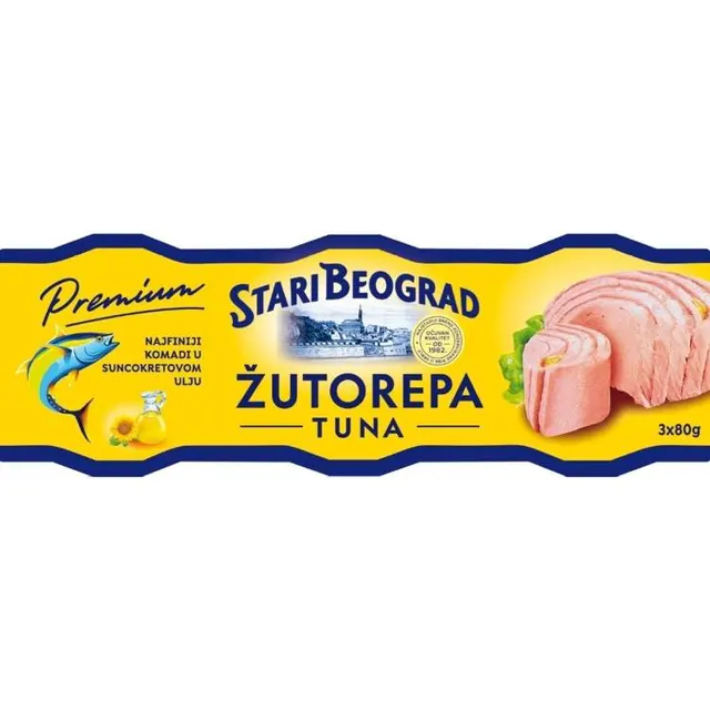 ZUTOREPA TUNA 3X80gr U SUNCOKRETOVOM ULJU TGK